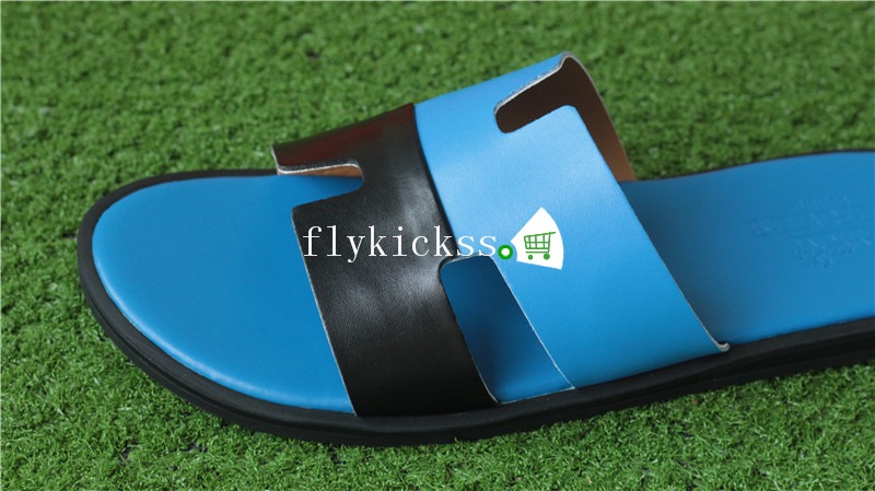 Hermes Slipper Blue Black